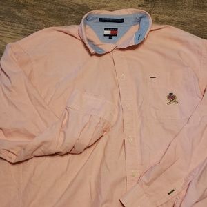 Pink Tommy Hilfiger Long Sleeve Button Up Sz. L B8